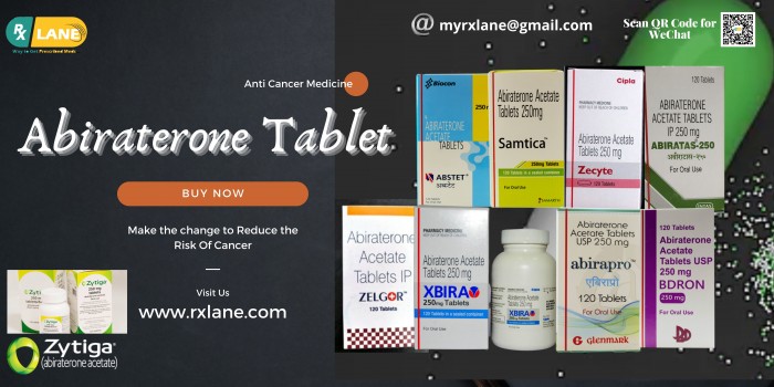 Where to buy Abiraterone Tablet Brands Online : Generic Zytiga Wholesale Exporter RxLane