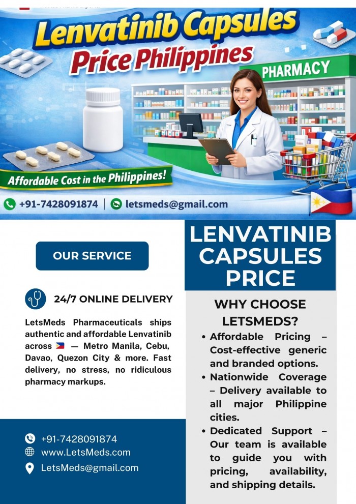 Purchase Lenvatinib Capsules Price Online Philippines